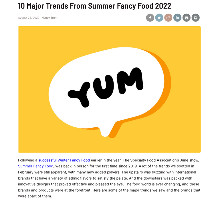 Whole Foods Magazine - 10 Major Trends From Summer Fancy Food 2022