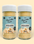 GrownAs* Foods, The plant based truffle pop corn cheddar seasoning in 2 packs.