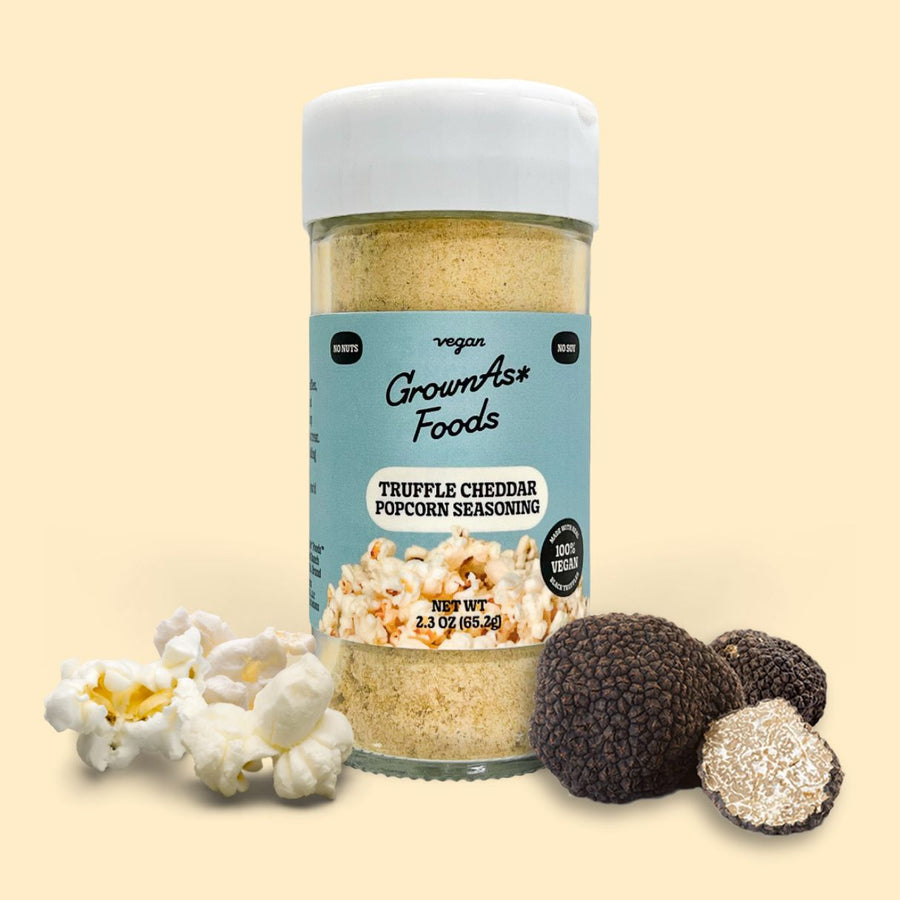 GrownAs* Foods, Organic Vegan cheddar cheese truffle.