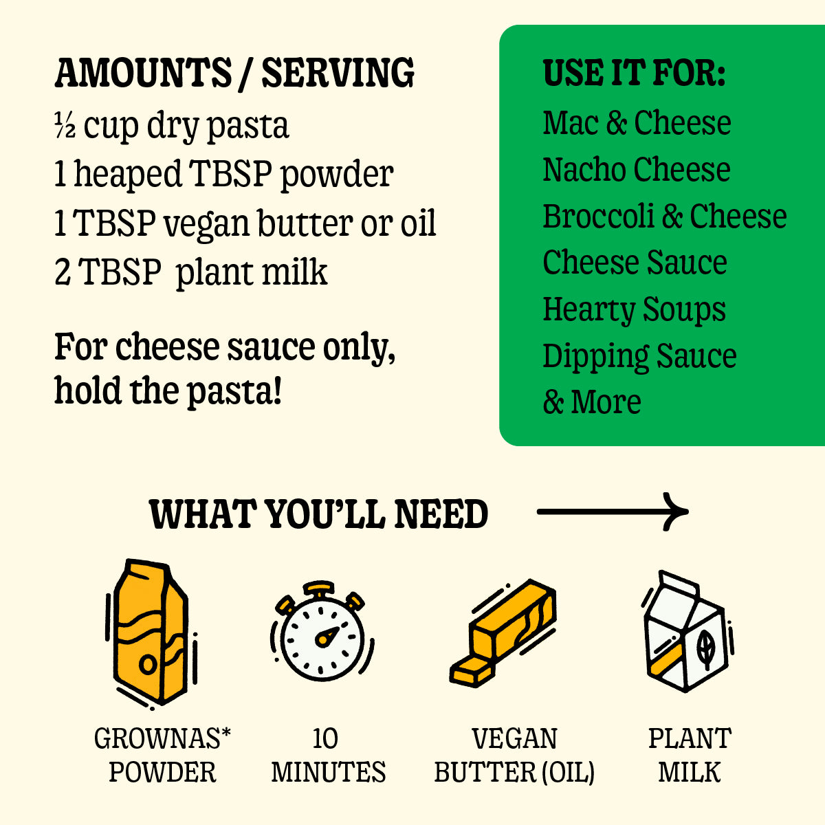 GrownAs* Vegan Cheese Powder