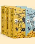 GrownAs* Foods, Mix Bundle consist 3 packs of each of high-protein mac and cheese.